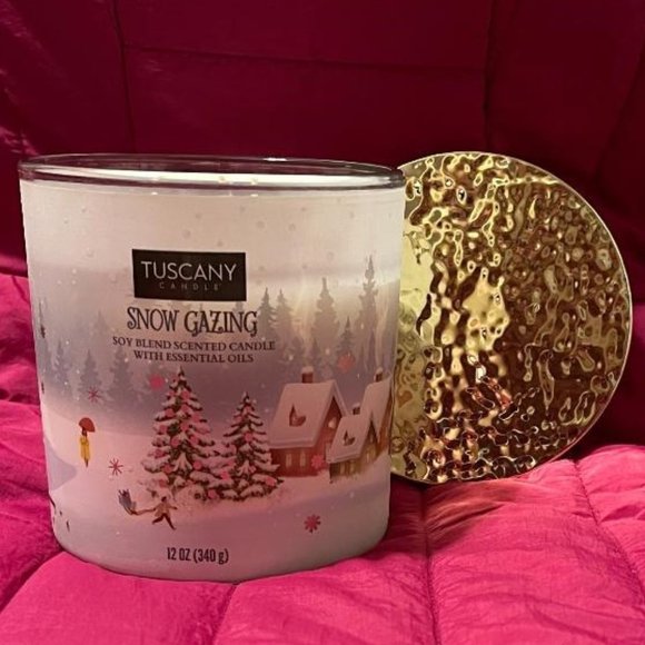 NEW 3 WICK TUSCANY SNOW GAZING SOY BLEND & ESSENTIAL OILS SCENTED CANDLE - Picture 6 of 7